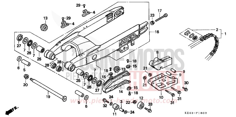 SCHWINGE (CR125RV) von CR125R NEUCLEAR RED (R177) von 1997