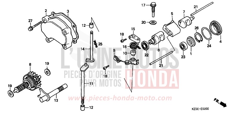 AUSLASSVENTIL von CR250R EXPLOSION RED (R254) von 2000