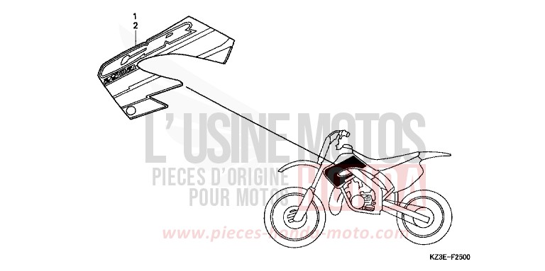 MARKE (1) von CR250R EXPLOSION RED (R254) von 2000
