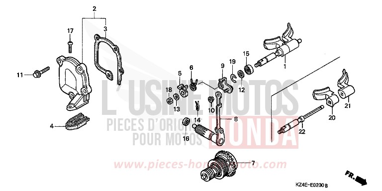 AUSLASSVENTIL von CR125R EXPLOSION RED (R254) von 2000