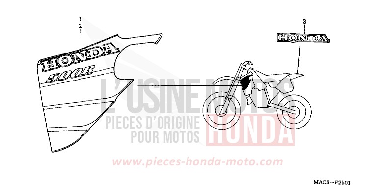 MARKE (2) von CR500R EXPLOSION RED (R254) von 2001