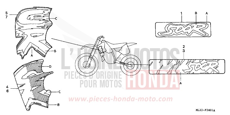 MARKE (CR500RN/RP) von CR500R NEUCLEAR RED (R177) von 1992