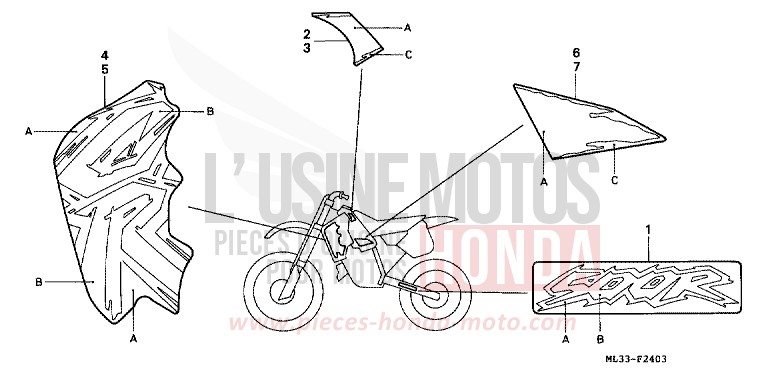 MARKE (CR500RS) von CR500R NEUCLEAR RED (R177) von 1995