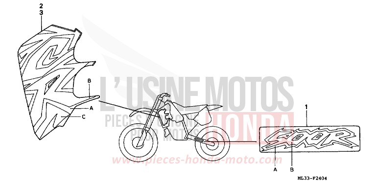 MARKE (CR500RT) von CR500R NEUCLEAR RED (R177) von 1996
