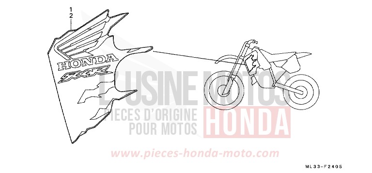 MARKE (CR500RV) von CR500R NEUCLEAR RED (R177) von 1997