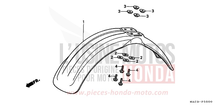 KOTFLUEGEL, VORNE von CR500R NEUCLEAR RED (R177) von 1999