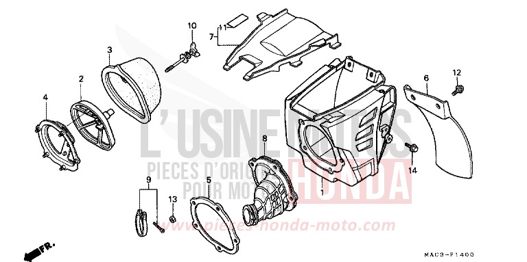 LUFTFILTER von CR500R NEUCLEAR RED (R177) von 1999