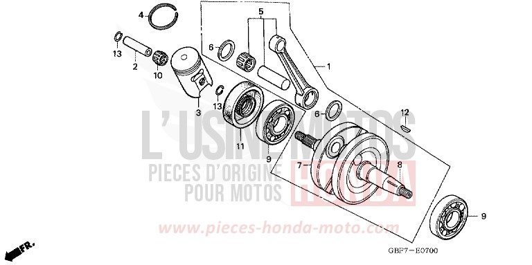 KURBELWELLE von CR85R EXTREME RED (R292) von 2006