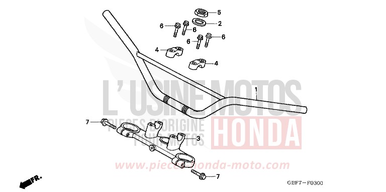 ROHRGRIFF von CR85R EXTREME RED (R292) von 2006