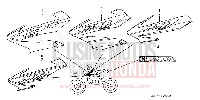 MARKE von CR85R EXTREME RED (R292) von 2006