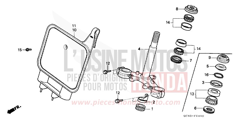 LENKSCHAFT (RF/RG/RH/RJ/RK) von CR80R FLASH RED (R119) von 1987