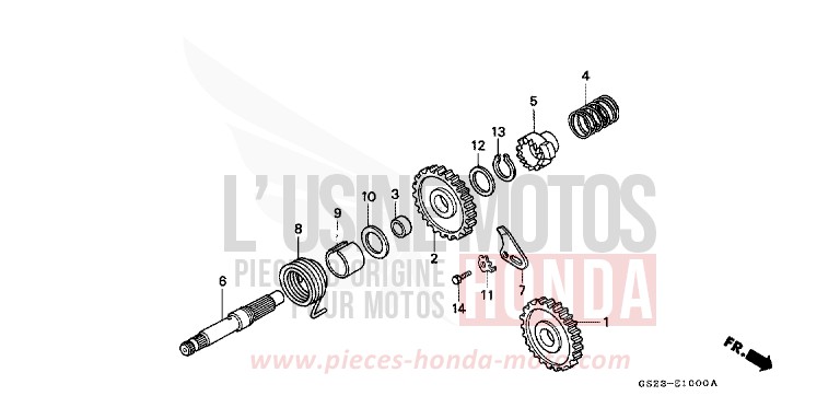 KICKSTARTERSPINDEL von CR80R FLASH RED (R119) von 1991