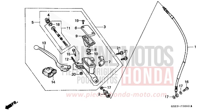 VORDERRADBREMSE von CR80R FLASH RED (R119) von 1991