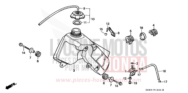KRAFTSTOFFTANK von CR80R NEUCLEAR RED (R177R) von 1991