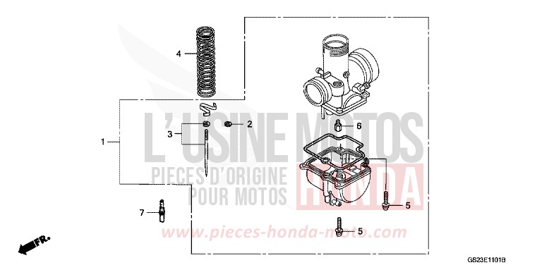 VERGASER ZUSATZBAUTEILE (SATZ) von CR80R NEUCLEAR RED (R177) von 1992