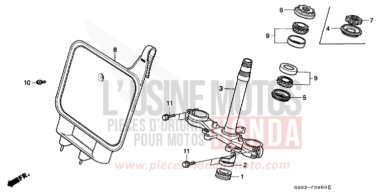 LENKSCHAFT von CR80R NEUCLEAR RED (R177) von 1992