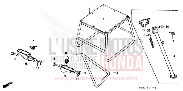 STAENDER/STUFE von CR80R NEUCLEAR RED (R177) von 1992
