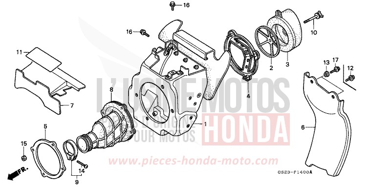 LUFTFILTER von CR80R NEUCLEAR RED (R177) von 1993