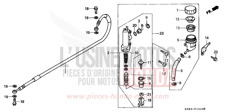 HAUPTBREMSE, HINTEN ZYLINDER (CR80RN/RP/RR) von CR80R NEUCLEAR RED (R177) von 1994