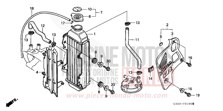 KUEHLER von CR80R NEUCLEAR RED (R177) von 1994