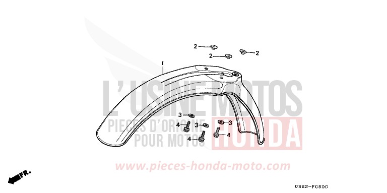 KOTFLUEGEL, VORNE von CR80R NEUCLEAR RED (R177) von 1995