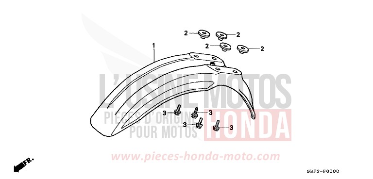 KOTFLUEGEL, VORNE von CR80R NEUCLEAR RED (R177) von 1996