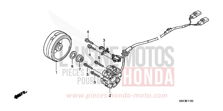 GENERATOR von CRF150R EXTREME RED (R292) von 2007