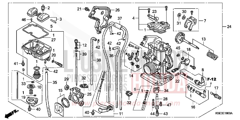 CARBURATEUR von CRF150R NOIR (NH1) von 2009