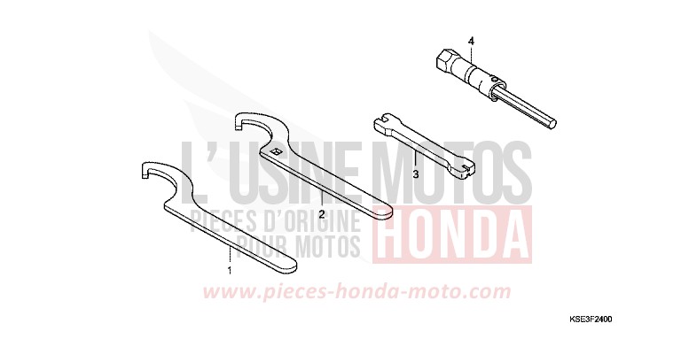 OUTILS von CRF150R NOIR (NH1) von 2009