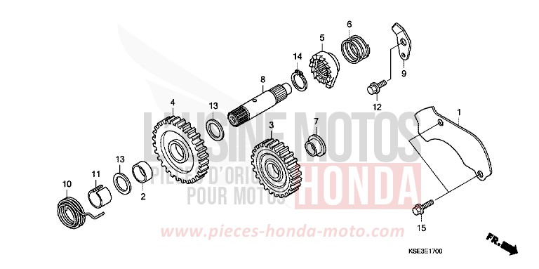 KICKSTARTERSPINDEL von CRF150R EXTREME RED (R292) von 2009