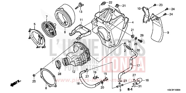 LUFTFILTER von CRF150R EXTREME RED (R292) von 2012