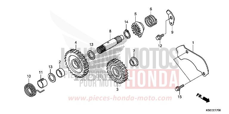 KICKSTARTERSPINDEL von CRF150R EXTREME RED (R292) von 2013