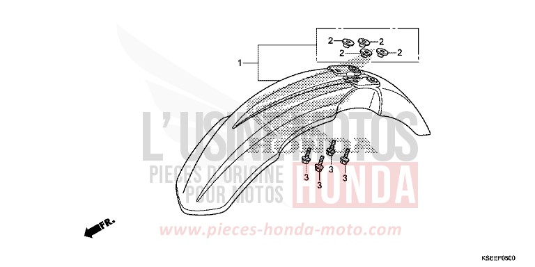 KOTFLUEGEL, VORNE von CRF150R EXTREME RED (R292) von 2013