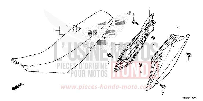 SITZ/SEITENABDECKUNG von CRF150R EXTREME RED (R292) von 2013