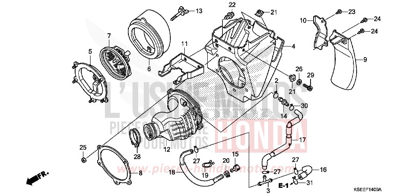 LUFTFILTER von CRF150R EXTREME RED (R292) von 2013
