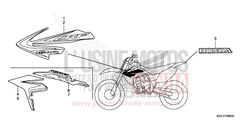 MARKE von CRF150R EXTREME RED (R292) von 2013