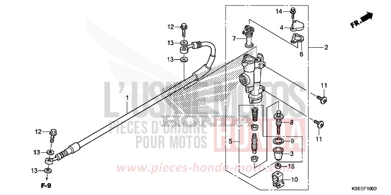 REAR BRAKE MASTER CYLINDER von CRF150R EXTREME RED (R292) von 2014