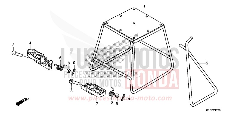 STAENDER/STUFE von CRF150R EXTREME RED (R292) von 2014
