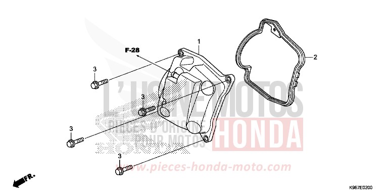 ZYLINDERKOPFDECKEL von PCX MAT CARBONIUM GRAY METALLIC (NHB52) von 2019