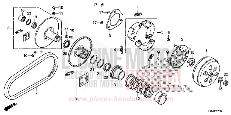 ABTRIEBSFLAECHE von PCX MAT CARBONIUM GRAY METALLIC (NHB52) von 2019
