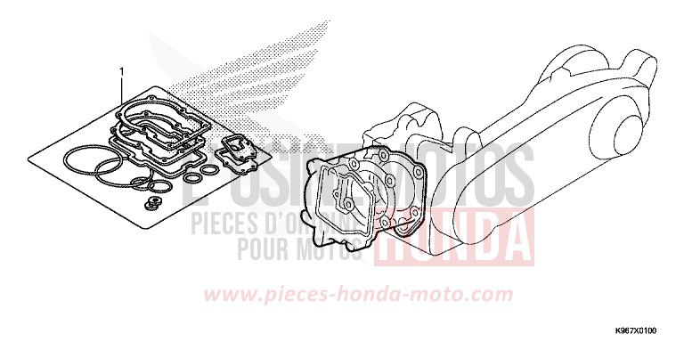 DICHTUNG SATZ A von PCX MAT CARBONIUM GRAY METALLIC (NHB52) von 2019