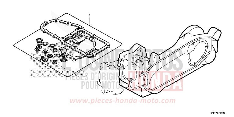 DICHTUNG SATZ B von PCX MAT CARBONIUM GRAY METALLIC (NHB52) von 2019