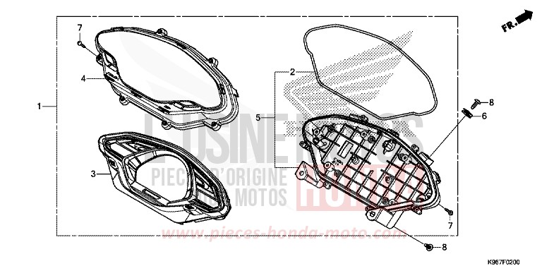 MESSGERAET von PCX MAT CARBONIUM GRAY METALLIC (NHB52) von 2019