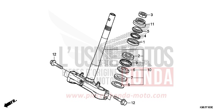 LENKSCHAFT von PCX MAT CARBONIUM GRAY METALLIC (NHB52) von 2019