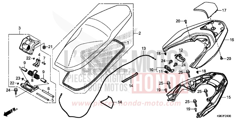 SITZ von PCX MAT CARBONIUM GRAY METALLIC (NHB52) von 2019