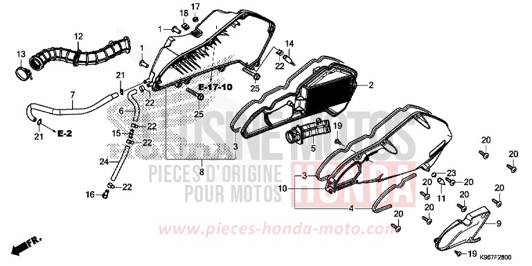LUFTFILTER von PCX MAT CARBONIUM GRAY METALLIC (NHB52) von 2019