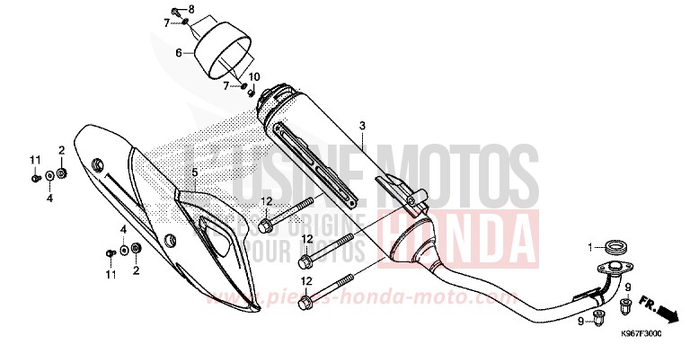 ABGAS-SCHALLDAEMPFER von PCX MAT CARBONIUM GRAY METALLIC (NHB52) von 2019