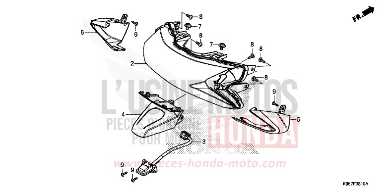KOMBINATIONSLEUCHTE/KENNZEICHENBELEUCHTUNG von PCX MAT CARBONIUM GRAY METALLIC (NHB52) von 2019