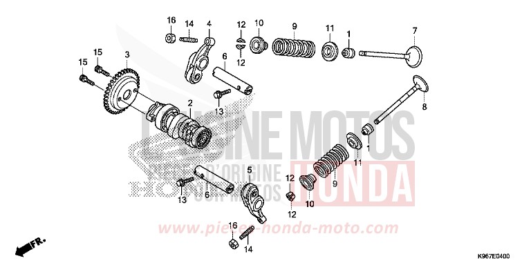 NOCKENWELLE/VENTIL von PCX PEARL COOL WHITE (NHA16) von 2019