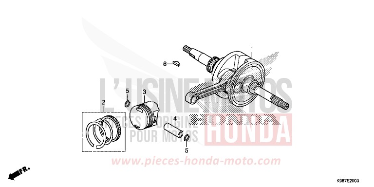 KURBELWELLE/KOLBEN von PCX PEARL COOL WHITE (NHA16) von 2019